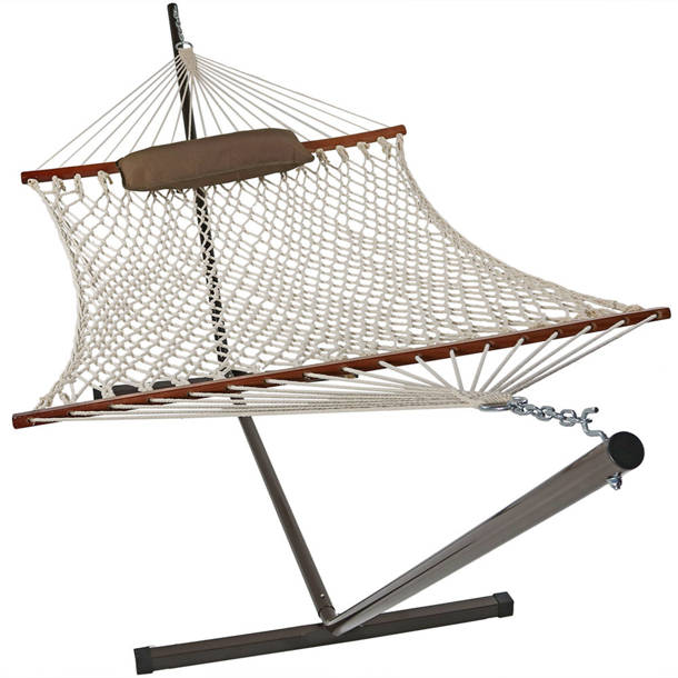 Arlmont & Co. Harrington Double Spreader Bar Hammock with Stand